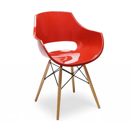 Кухонный стул пластиковый красный ESF PW-022 | ESF-PW-022 red