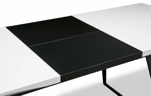 Обеденный стол раздвижной 154-209 см черно-белый ESF | ESF-DT-93 black/white_2