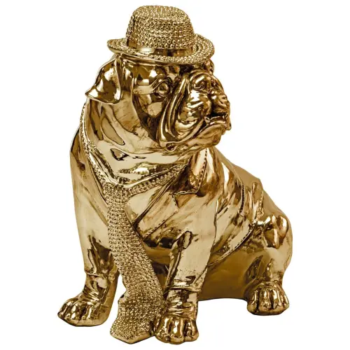 Статуэтка декоративная 30 см золото Bulldog