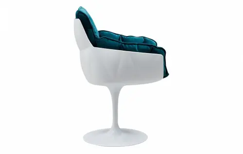 Кресло с мягкими подлокотниками бирюзовое Marin blue fabric | 1571D7033-29_2