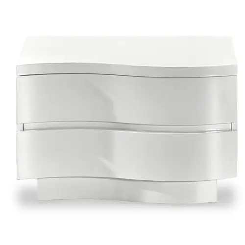 Прикроватная тумбочка с 2 ящиками белая L ESF | ESF-NS306-L-white_2