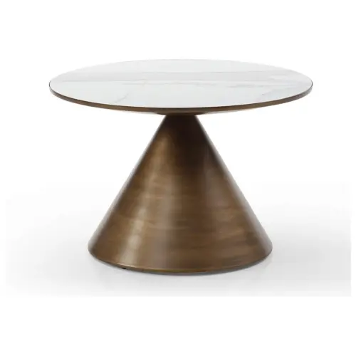 Журнальный столик с керамической столешницей белый, коричневый CT9346CI | ESF-CT9346CIwhite