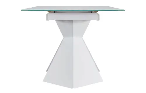 Обеденный стол стеклянный раздвижной белый CT992-180 | ESF-CT-992-180_2