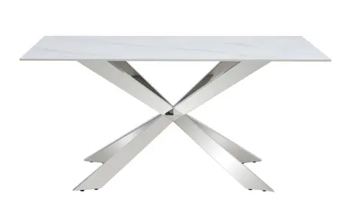 Обеденный стол 180х90 см камень белый матовый Calacata | ESF-T088 (180) matt_1
