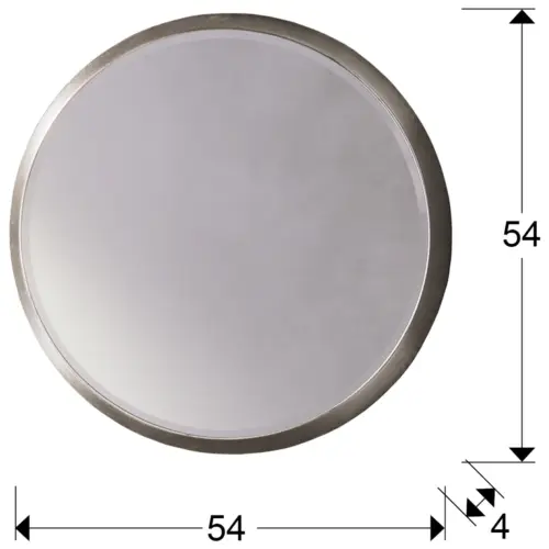 Зеркало настенное круглое серебряное 54 см Aries_2