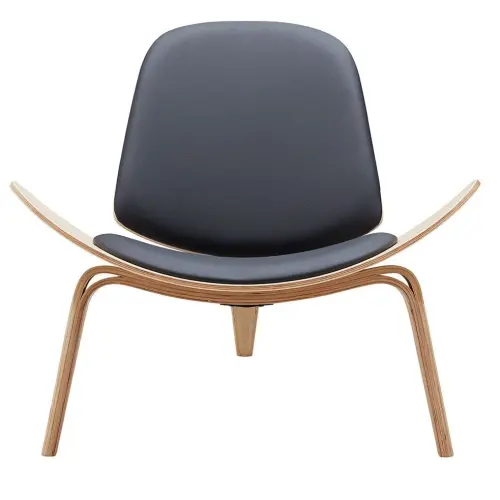 Кресло с деревянными ножками черное Dupen | ESF-WD-1350_2