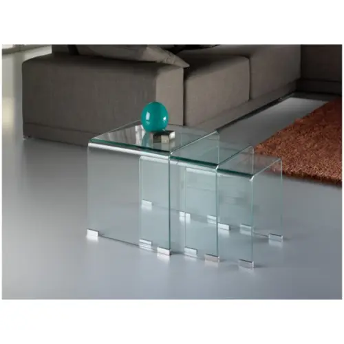 Журнальный столик-матрешка прозрачный Glass от Schuller