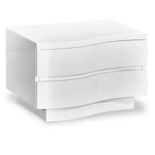 Прикроватная тумбочка с 2 ящиками белая R ESF | ESF-NS306-R-white