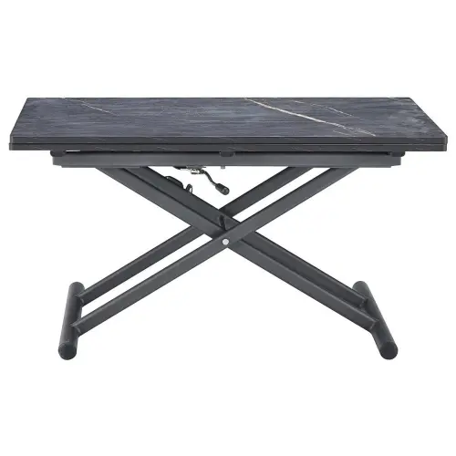 Обеденный стол-трансформер черный мрамор B2448R | ESF-B2448R blak marble_3