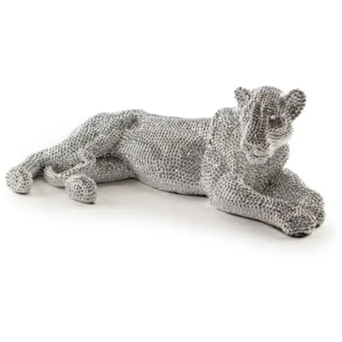 Статуэтка декоративная серебро "Лежачая львица" Leona от Schuller
