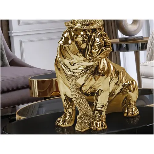 Статуэтка декоративная 30 см золото Bulldog_4