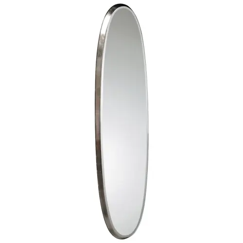Зеркало настенное овальное серебряное 136x36 см Aries_4