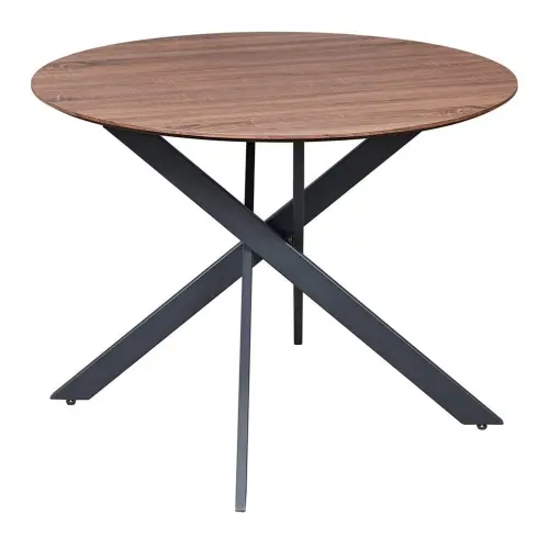 Обеденный стол круглый 100 см орех ESF | ESF-DT-937 d100 walnut
