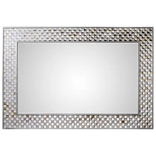 Зеркало настенное с фаской 120х80 см серебро Chiara от Schuller_2