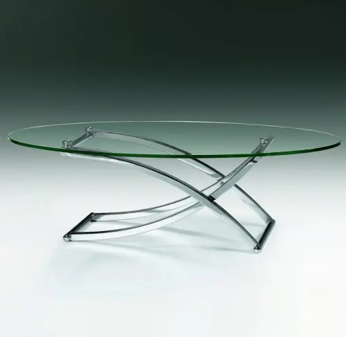 Журнальный столик стеклянный на металлических ножках 130 см ESF | ESF-J02
