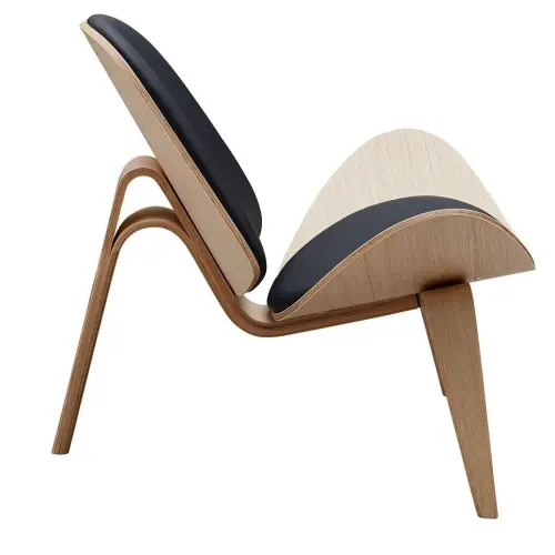 Кресло с деревянными ножками черное Dupen | ESF-WD-1350_1