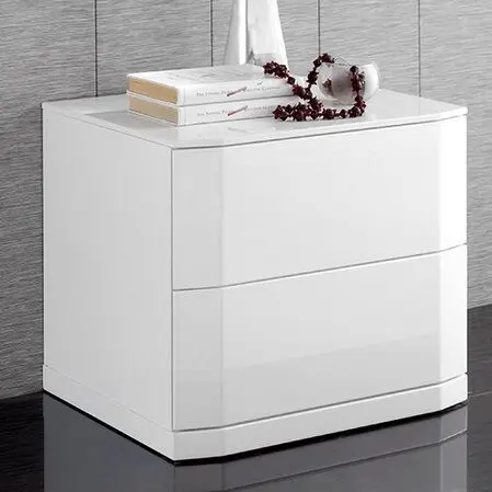 Прикроватная тумбочка с 2 ящиками белая Cinderella | ESF-M-102 white