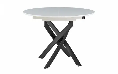 Обеденный стол круглый 129 см белый ESF | ESF-Б2303-1БЕЛ/ЧЕР_3