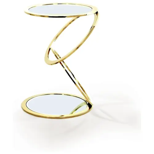 Приставной столик круглый серебро 45 см Aros от Schuller_3