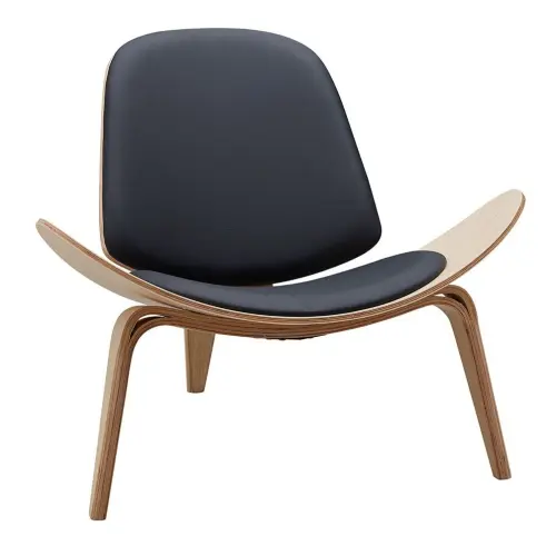 Кресло с деревянными ножками черное Dupen | ESF-WD-1350