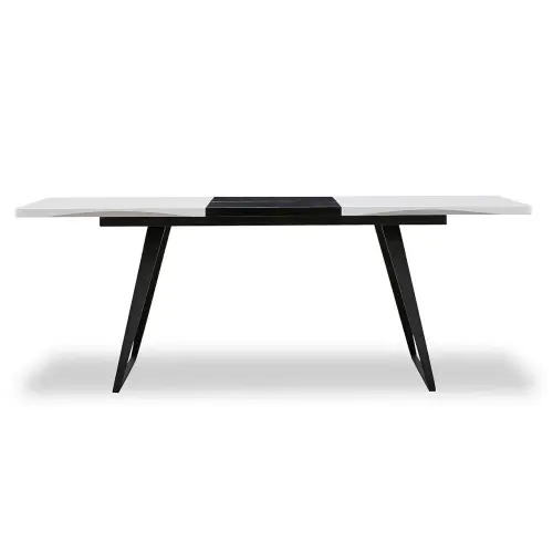 Обеденный стол раздвижной 154-209 см черно-белый ESF | ESF-DT-93 black/white