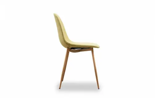 Кухонный стул с бежевыми ножками желтый ESF DC-350 | ESF-DC-350 3052-7 yellow/wood_1