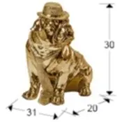 Статуэтка декоративная 30 см золото Bulldog_1