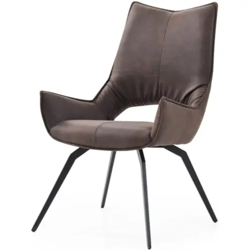 Обеденный стул мягкий коричневый ESF DC1241 | ESF-DC1241brown/black