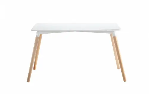 Обеденный стол деревянный 80/120х75 см белый ESF DT-900 | ESF-DT-900 white_1