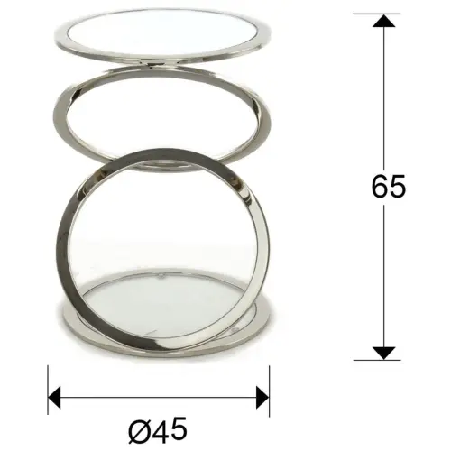 Приставной столик круглый серебро 45 см Aros от Schuller_4