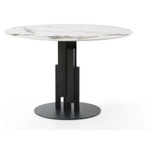 Обеденный стол с керамической столешницей белый, черный DT9360FCI