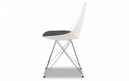 Кухонный стул пластиковый белый ESF PM062G | ESF-PM062G white/black_1