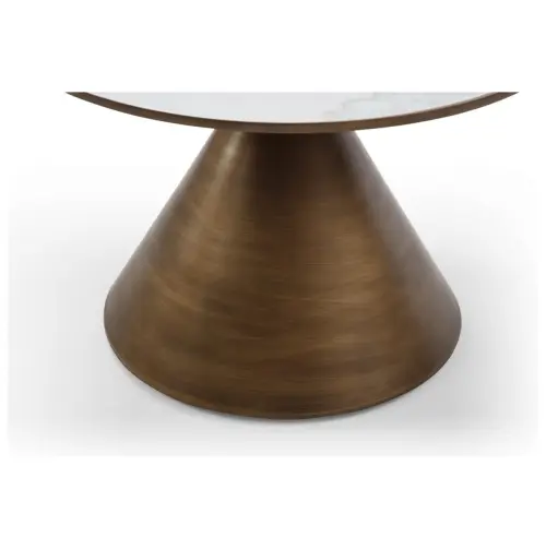Журнальный столик с керамической столешницей белый, коричневый CT9346CI | ESF-CT9346CIwhite_2