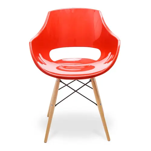 Кухонный стул пластиковый красный ESF PW-022 | ESF-PW-022 red_1
