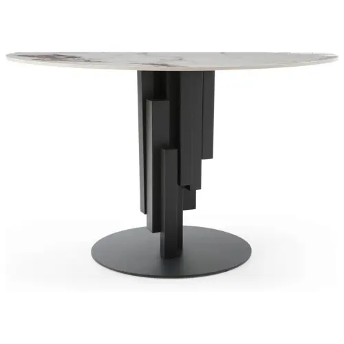 Обеденный стол с керамической столешницей белый, черный DT9360FCI_2
