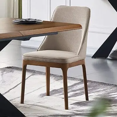 Мягкий стул на деревянных ножках орех Y1711A | ESF-Y1711A-JX215-1-WK70