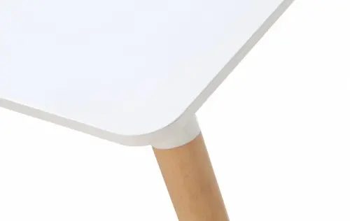 Обеденный стол деревянный 80/120х75 см белый ESF DT-900 | ESF-DT-900 white_3