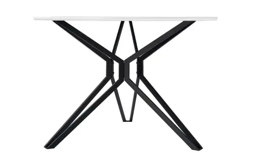 Обеденный стол круглый 110 см белый ESF | ESF-DT-62white/black(d110)_1