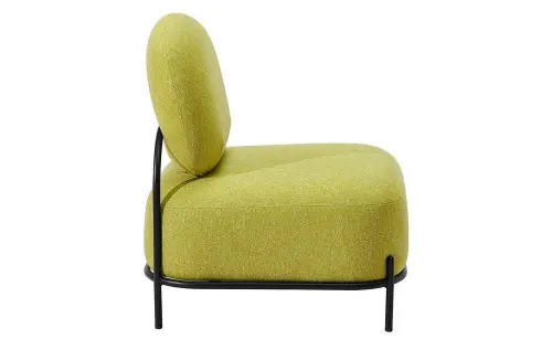 Кресло мягкое на металлических ножках желтое Claudio Bellini | ESF-06-01 A652-21_3