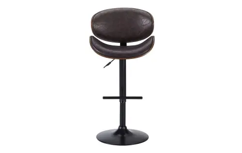 Барный стул мягкий коричневый JY1076 | ESF-JY1076 brown/black_1