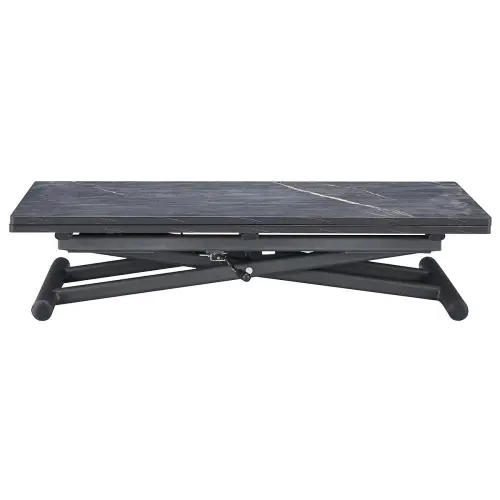 Обеденный стол-трансформер черный мрамор B2448R | ESF-B2448R blak marble_4
