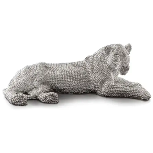 Статуэтка декоративная серебро "Лежачая львица" Leona от Schuller_3