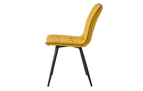 Обеденный стул с черными металлическими ножками желтый ESF | ESF-SKY6800-1-Yellow-JJ12-19-_1