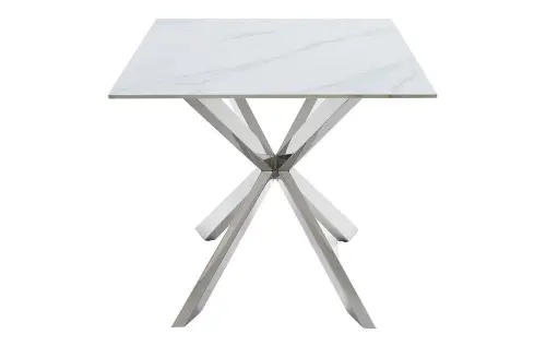 Обеденный стол 180х90 см камень белый матовый Calacata | ESF-T088 (180) matt_2