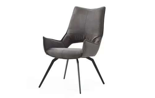 Обеденный стул мягкий серый ESF DC1241 | ESF-DC1241grey/black