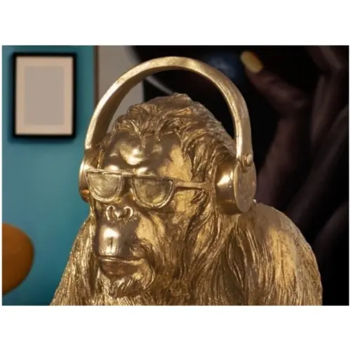 Статуэтка декоративная золото Orangutan Music от Schuller_4