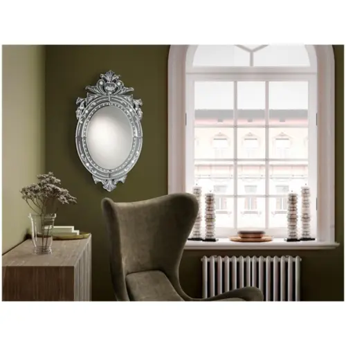 Зеркало венецианское 40х70 см серебро Midas от Schuller_2
