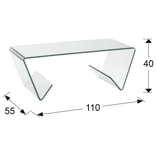 Журнальный столик стеклянный прозрачный Glass III от Schuller_2