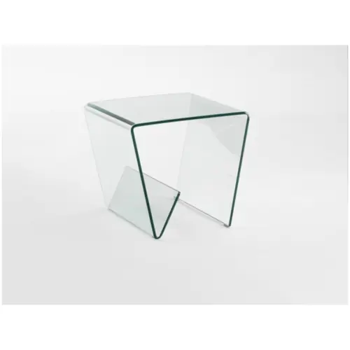 Журнальный столик стеклянный угловой прозрачный Glass III от Schuller