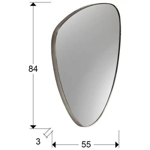 Зеркало настенное серебряное 84х55 см Orio_1